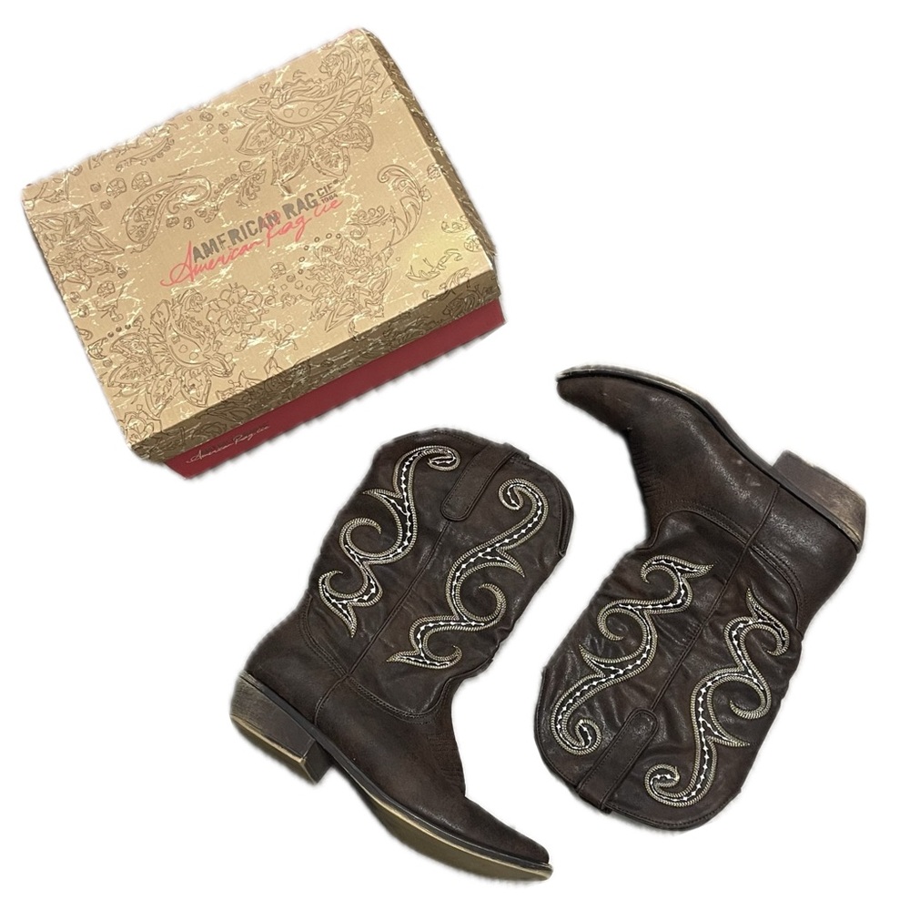 American Rag Brown Cowgirl Boots